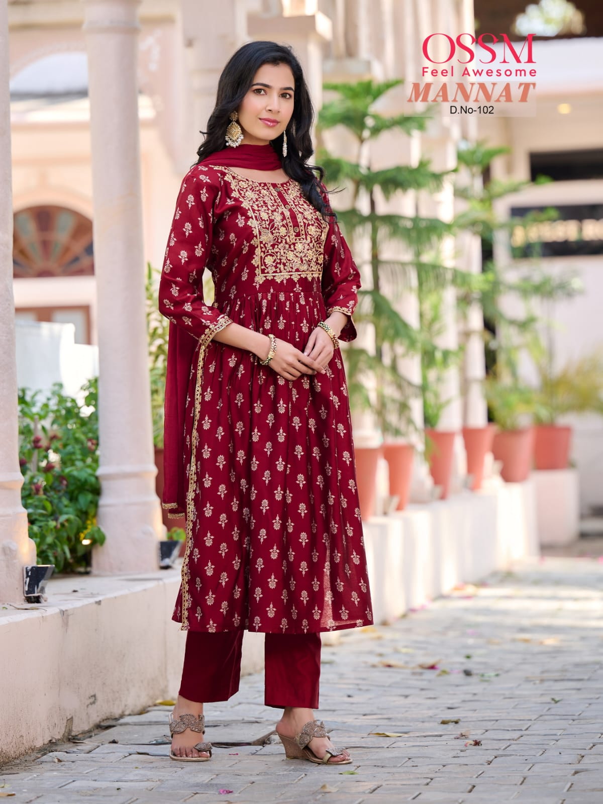 MANNAT Vol 03 Ossm Festive Wear Wholesale Readymade Suit Catalog